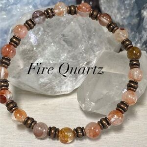 Fire Quartz Gemstone Bracelet - Unisex
